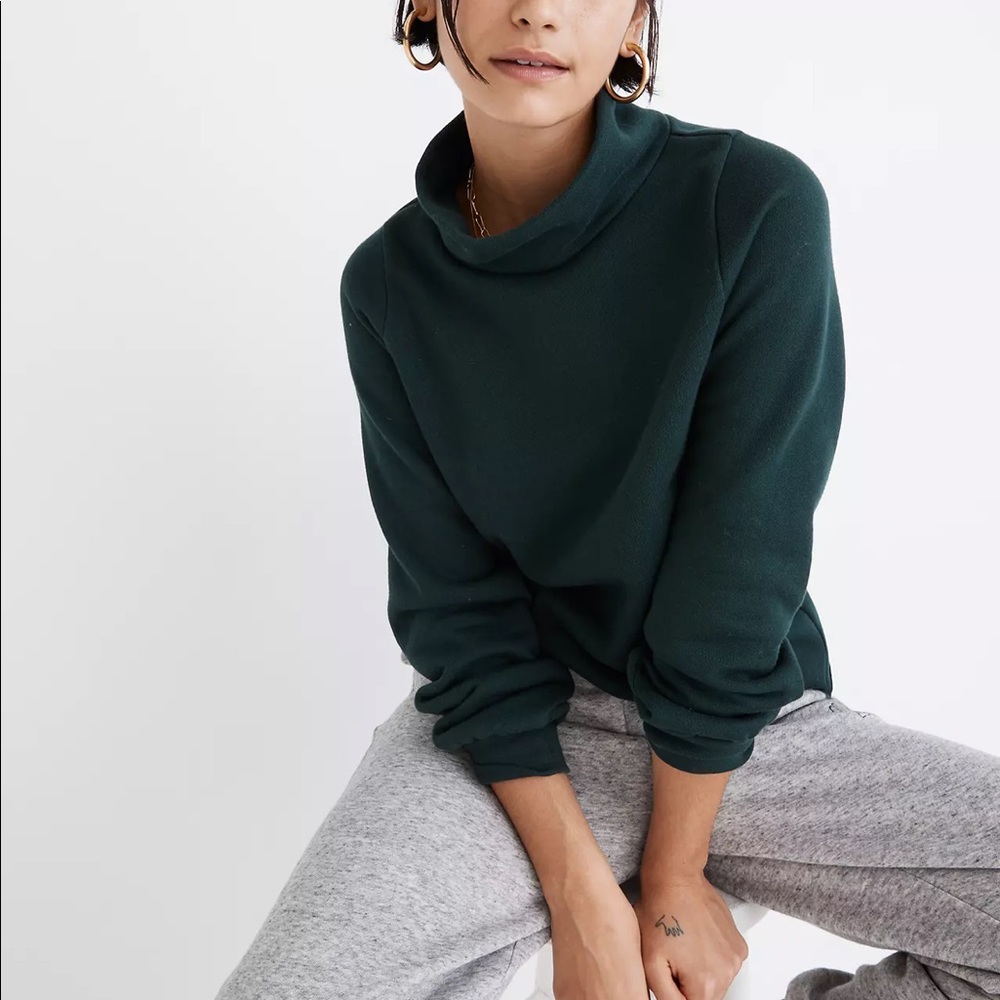 Madewell MWL Betterterry Relaxed Turtleneck Sweatshirt